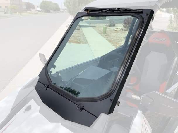 UTVZILLA Polaris RS1 Glass Windshield with Vent and Wiper, BIllet Mounts